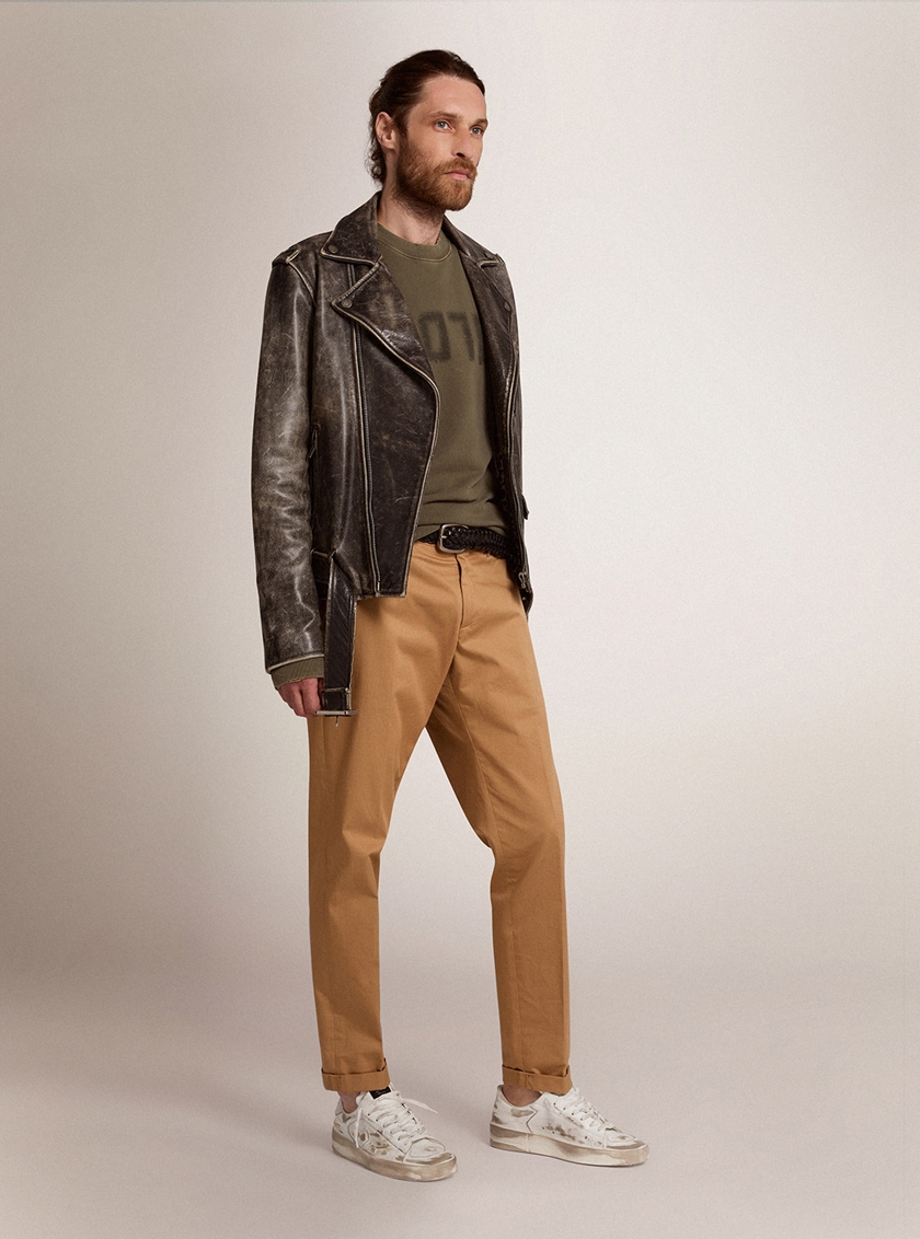 GOLDEN GOOSE KOREA(골든구스) 골든구스 남성 퍼펙토 레더 자켓 GMP00297 P000647 90100 | S.I ...